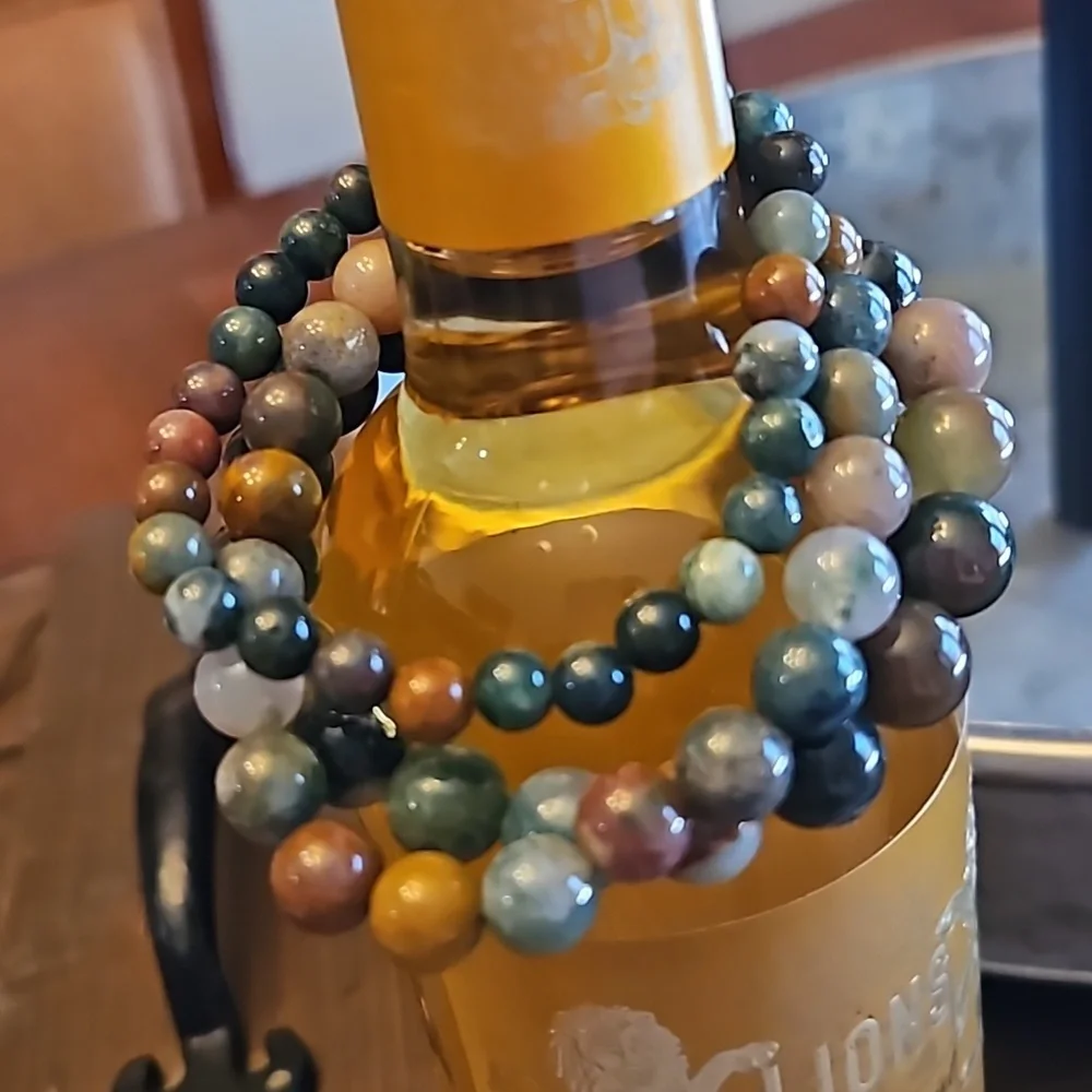 Indian Agate Beaded Layering Bracelets